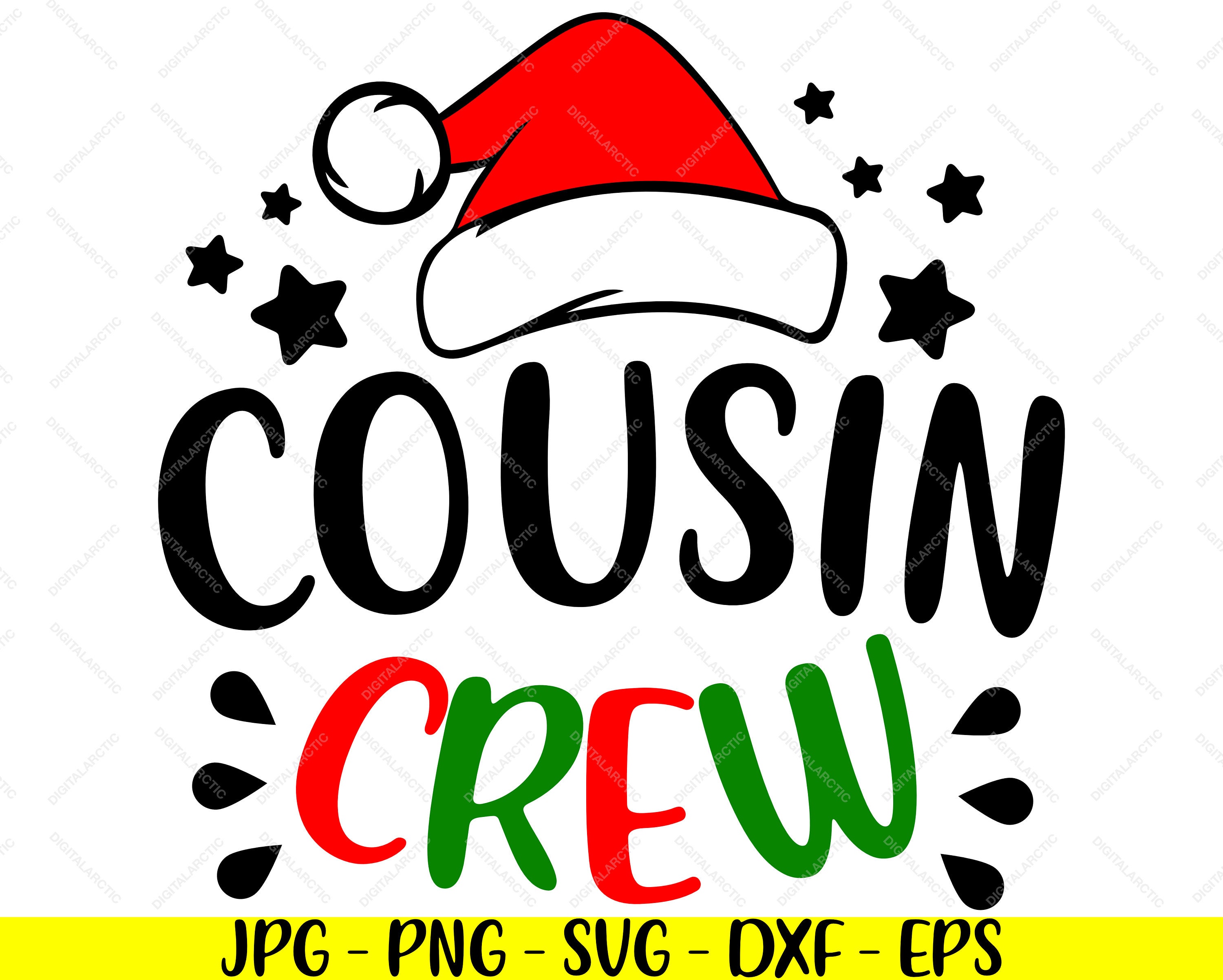 Cousin Crew Jpg Png Svg Dxf Eps Digital Files for Laser | Etsy