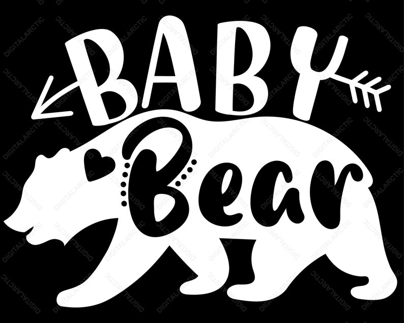Baby Bear Jpg Png Svg Dxf Eps Digital Files for Laser Vinyl Cricut Silhouette Cutter Sublimation Print