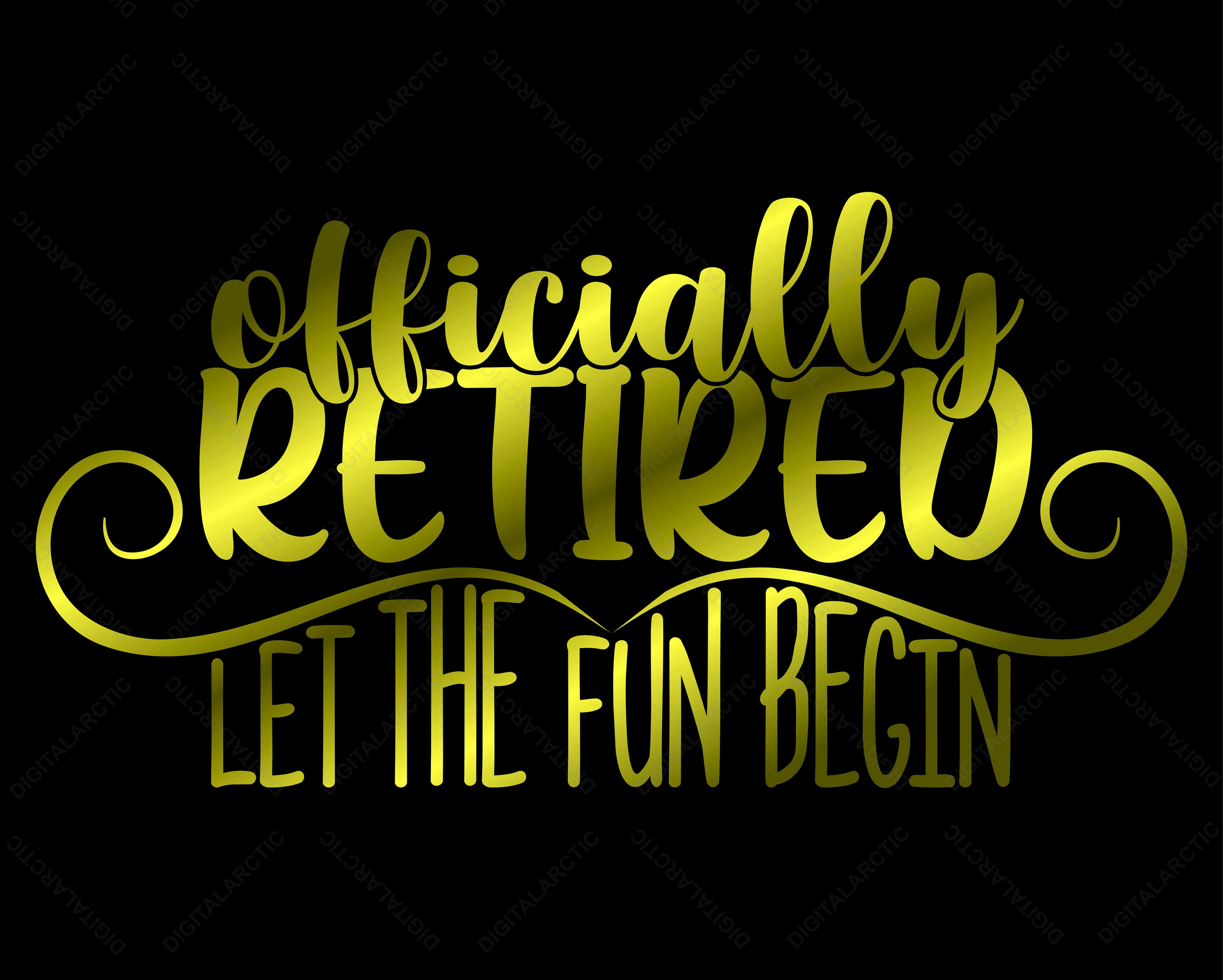 Officially Retired Let the Fun Begin SVG PNG Colorful Funny | Etsy
