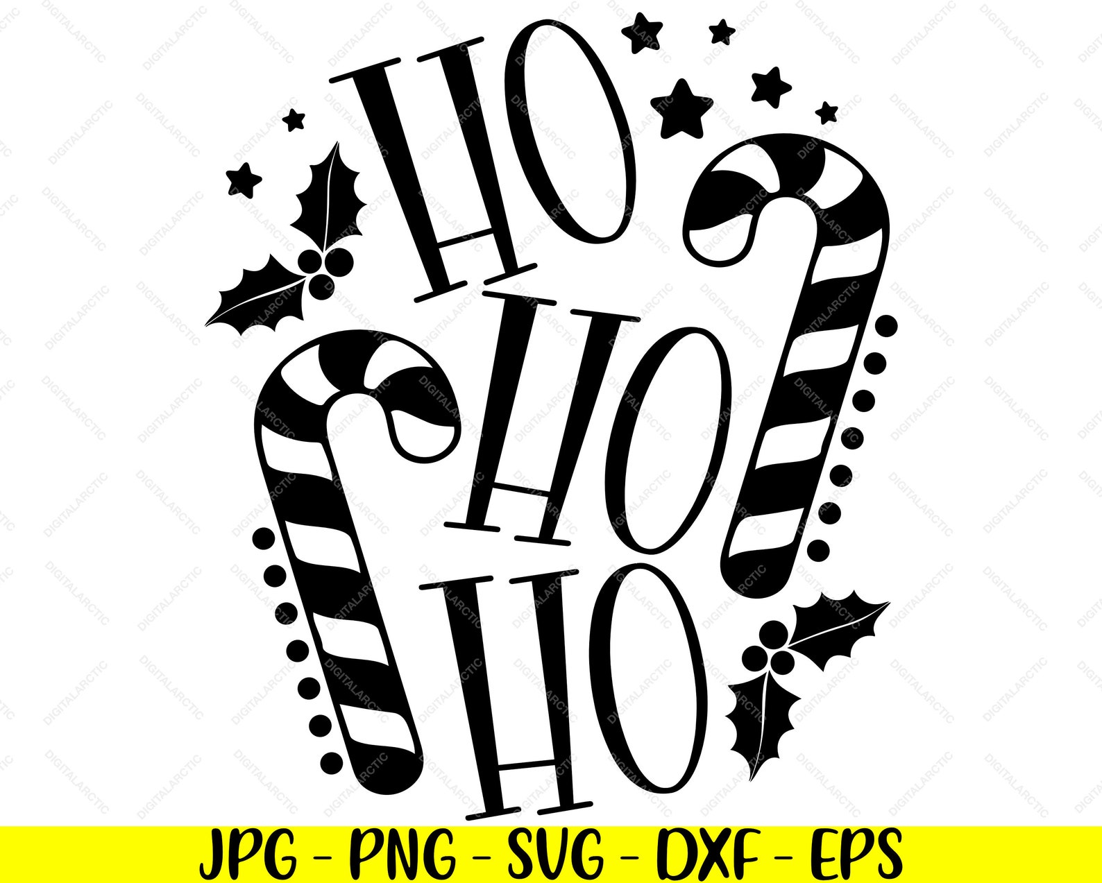 Ho Ho Ho Jpg Png Svg Dxf Eps Digital Files for Laser | Etsy