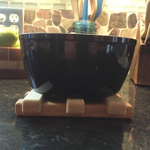 Maple cherry pot holder trivet