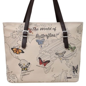 DOGO Shortie The World of Butterflies Vegan Printed Fun Fashion Women Shoulder Bag