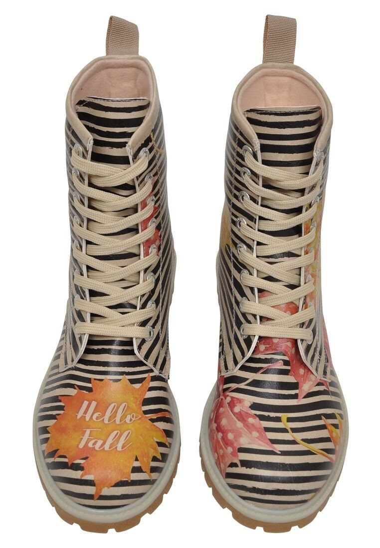 DOGO Long Boots Hello Fall Vegan Printed Breathable Chic Etsy.de