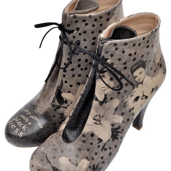 Bamboo Vegan Leather Slouchy Cutie Lace Up Flat Boots main image 0