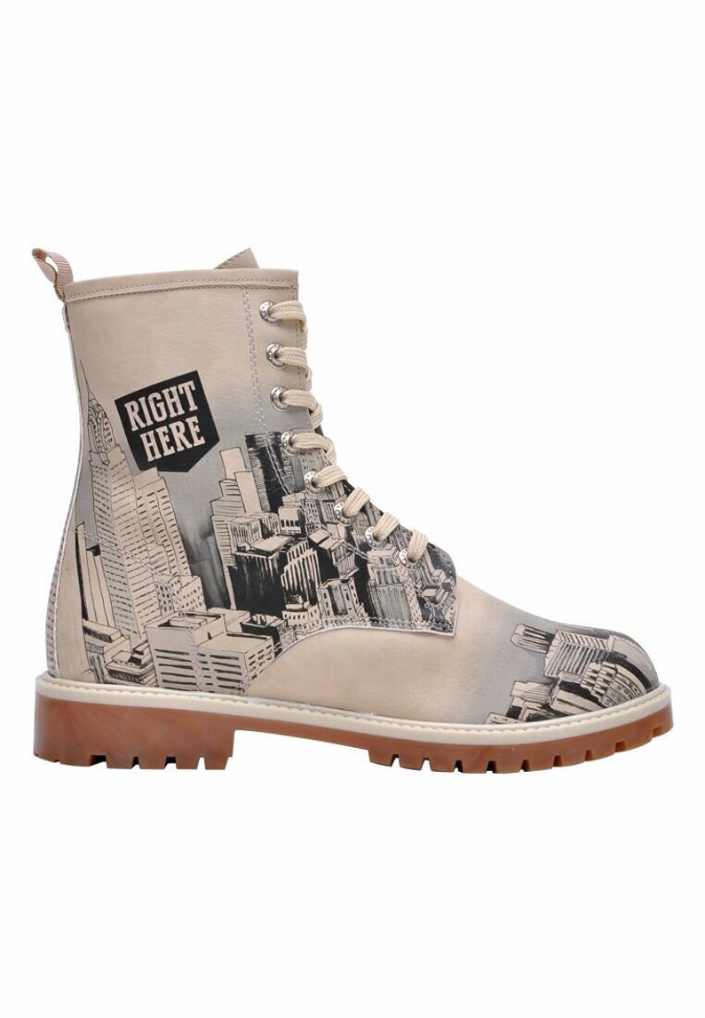 DOGO Long Boots New York Skyline Vegan Printed Breathable Chic Etsy