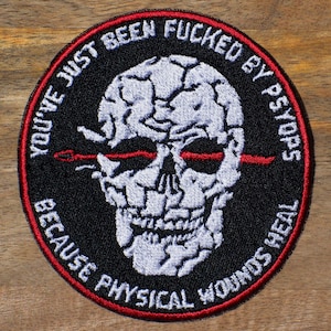 You've Just Been Fucked By PsyOps Geborduurde Patch Psychological Warfare Ijzer Op Patch
