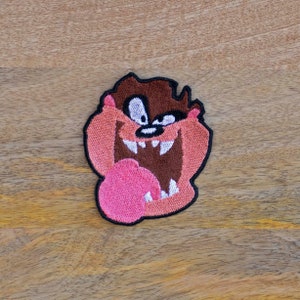 Tasmaanse TaZ geborduurde opstrijkbare patch - The Tasmaanse duivel klittenband patch - Cartoon Taz naai patch