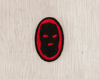 Balaclava Locked Club iron on patch - Hood Thermostick Patch