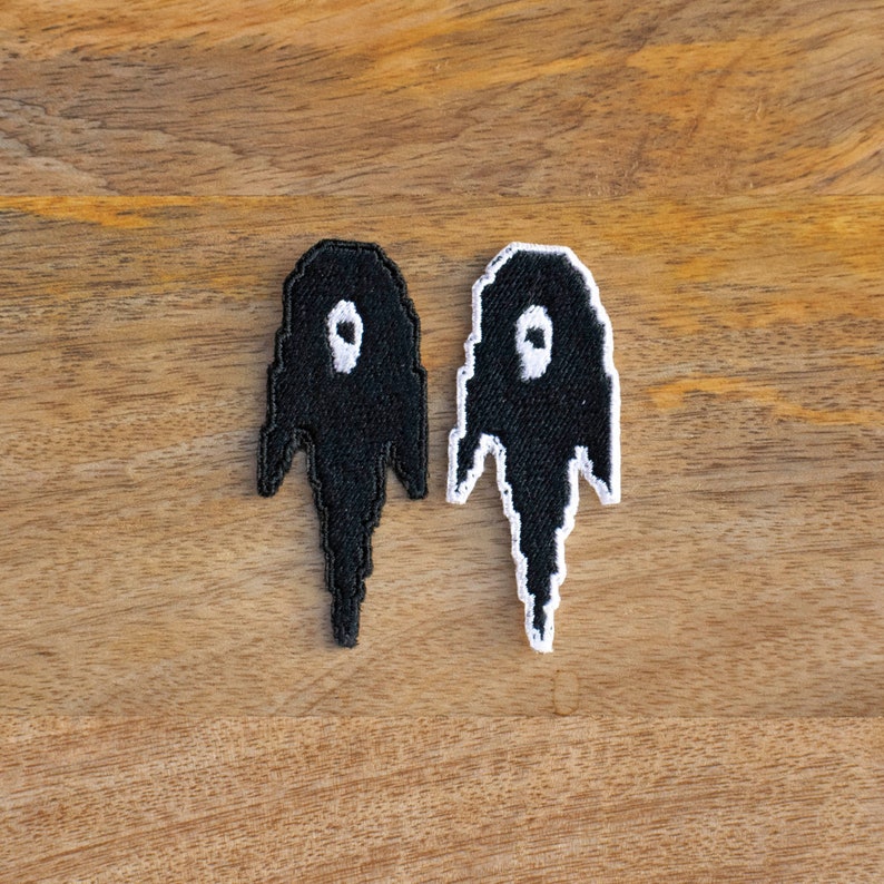 Omori Something iron on patch Ghost Embroidery Patch Both