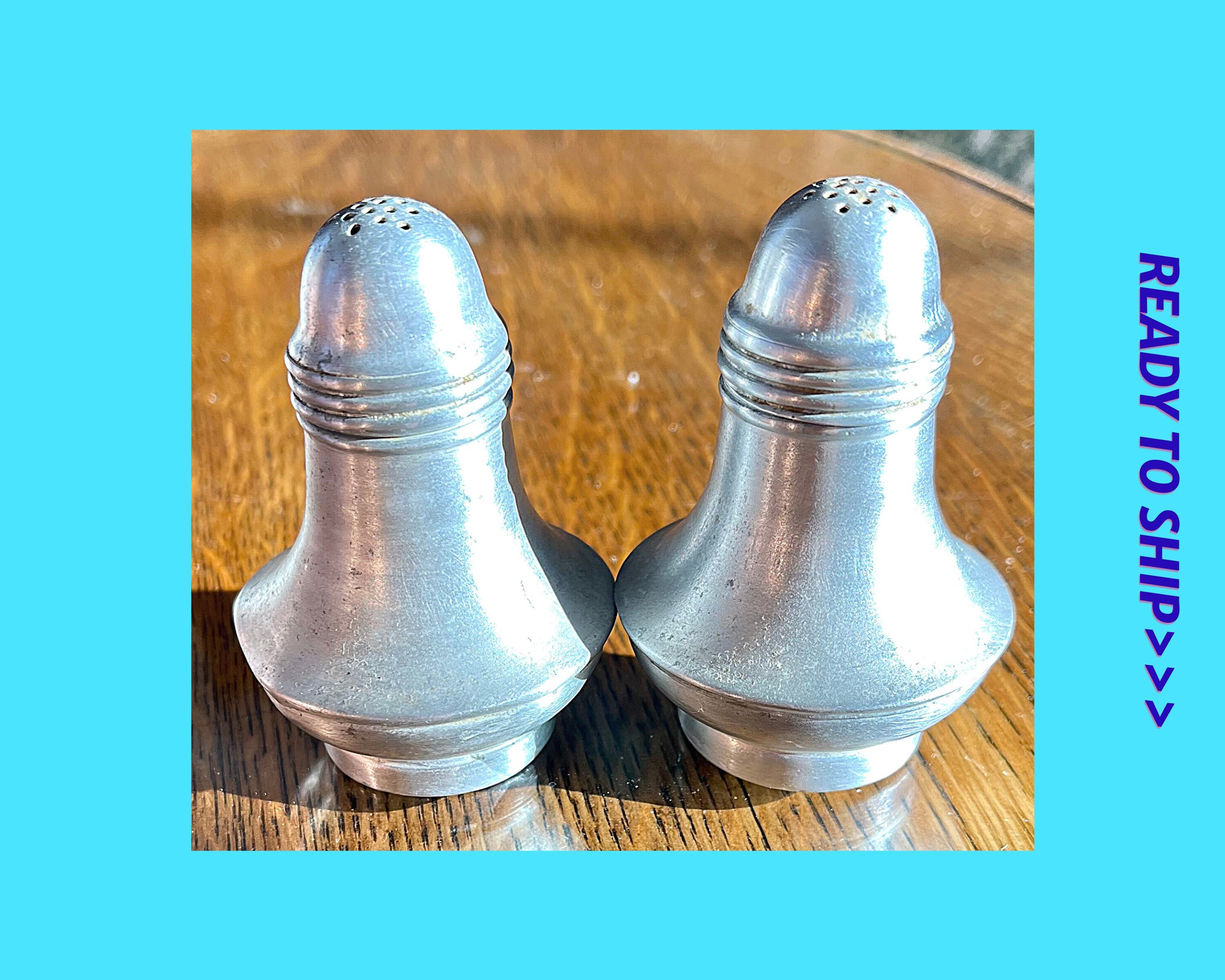 Stainless Steel Urn Style 2piece Salt & Pepper Shaker Set Etsy