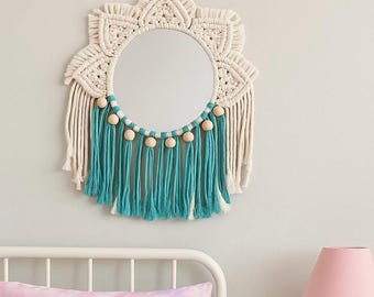 Macrame Mirror - Boho Wall Art Hanging