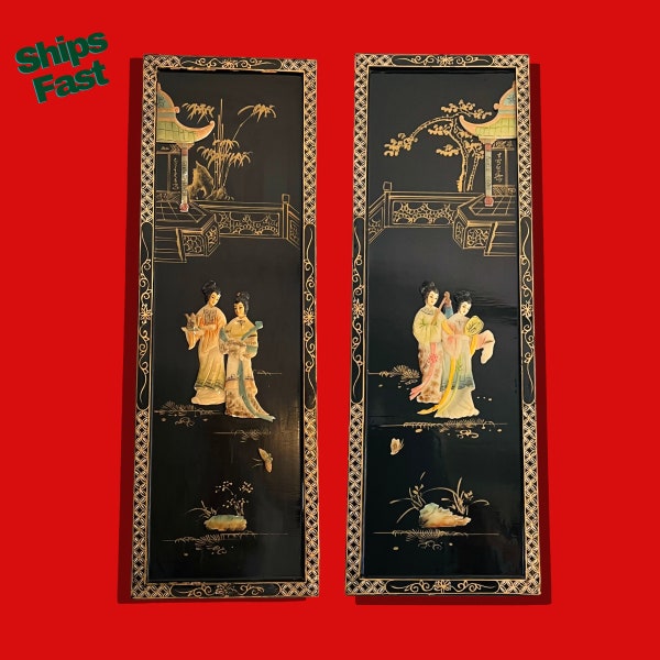 Chinese Mother of Pearl Wall Art Etsy