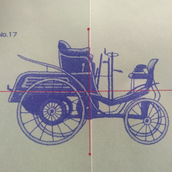 Victorian Era Machine Embroidery Card #43 large wheel bicycle, steam car, umbrella, gazebo, fan, boot, clock, lady, lamp post, town house,