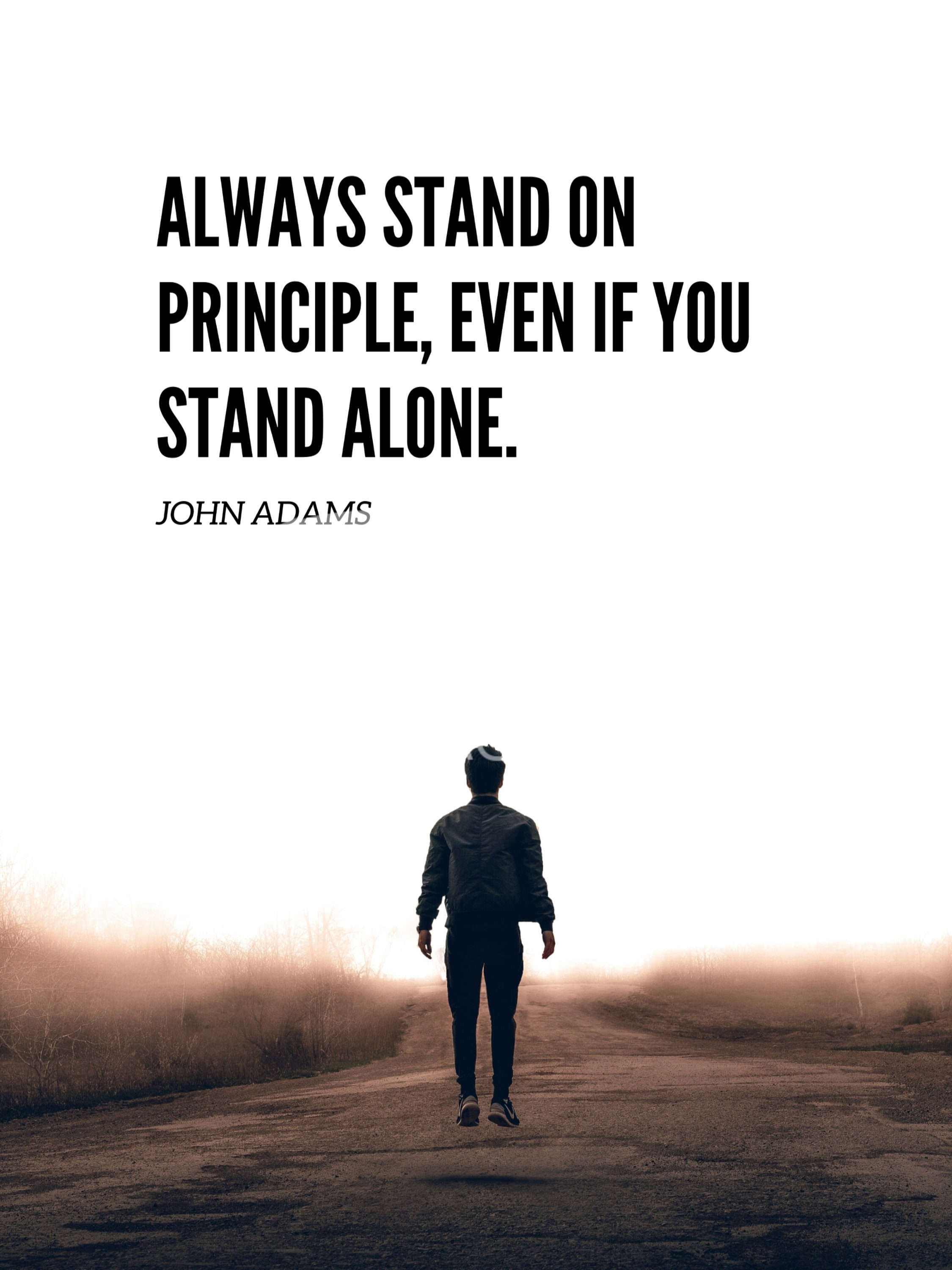 Always Stand on Principle Even If You Stand Alone. John Etsy Ireland