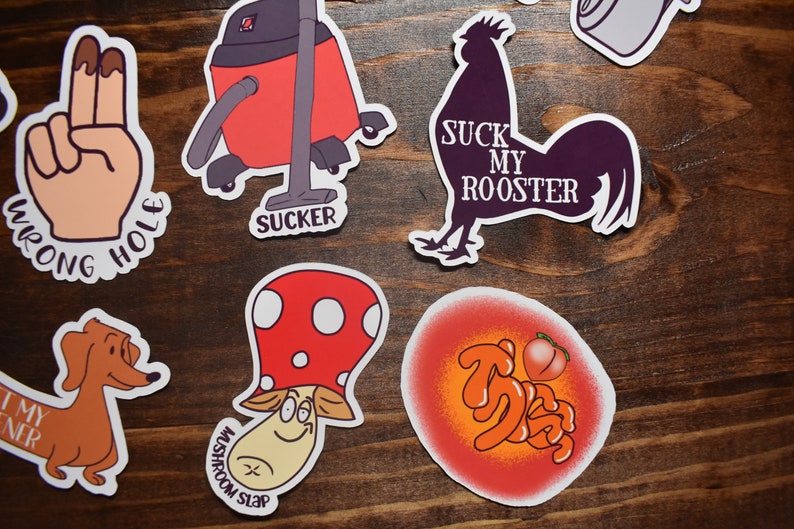 The Raunchy Pack Stickers Adult Humor Stickers Naughty Etsy