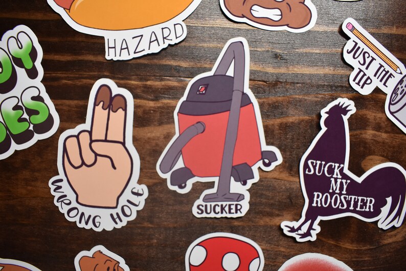 The Raunchy Pack Stickers Adult Humor Stickers Naughty Etsy