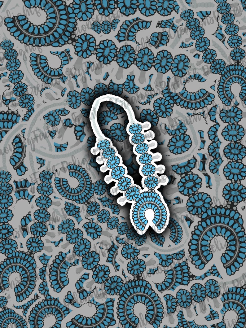 Squash Blossom Turquoise Sticker Squash Blossom Sticker Etsy
