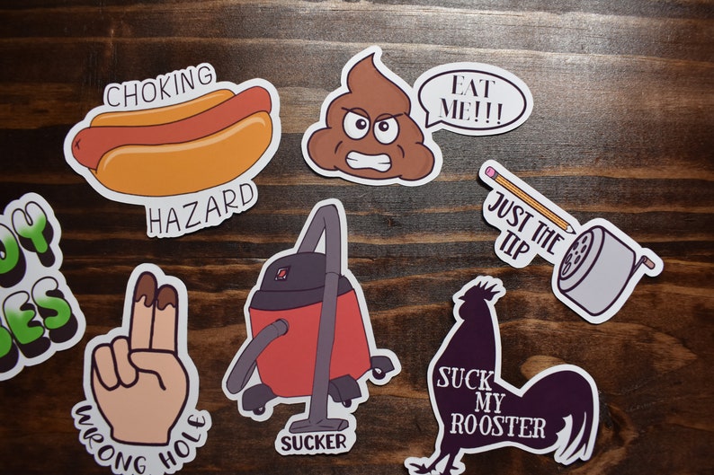 The Raunchy Pack Stickers Adult Humor Stickers Naughty Etsy