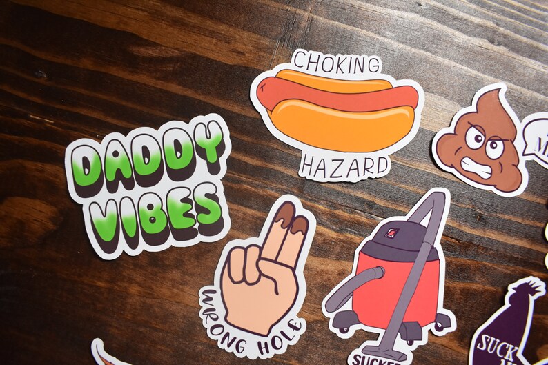 The Raunchy Pack Stickers Adult Humor Stickers Naughty Etsy