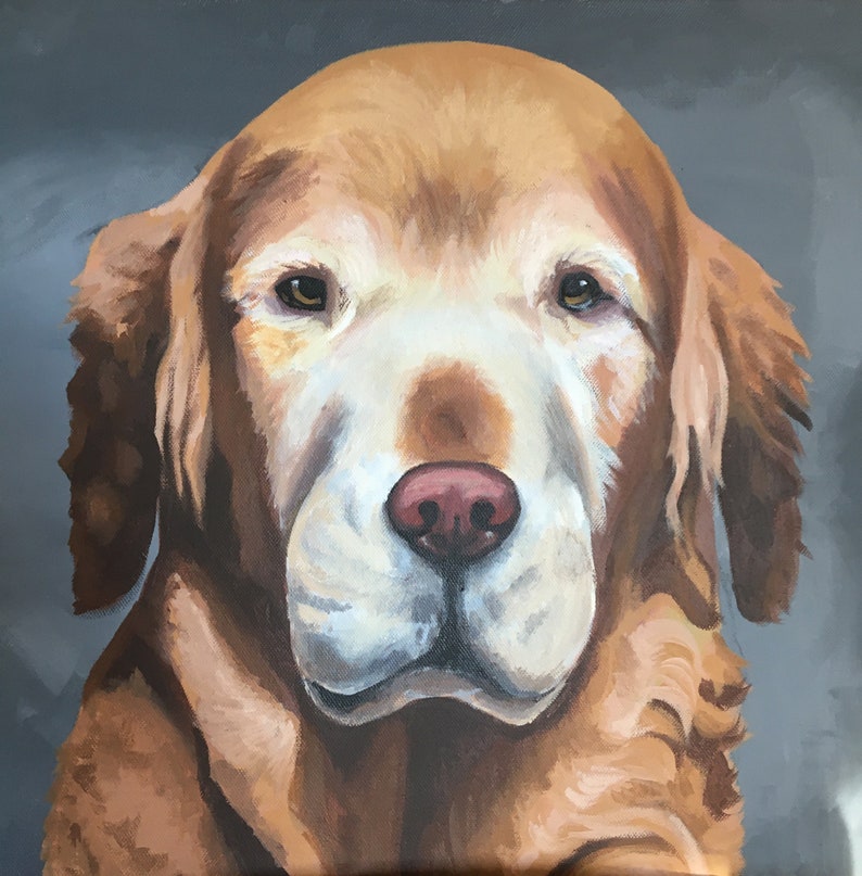 Custom Dog Portrait Pet Painting