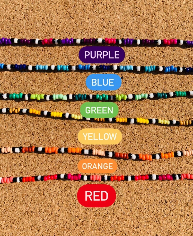 Colorful patterned choker six colors