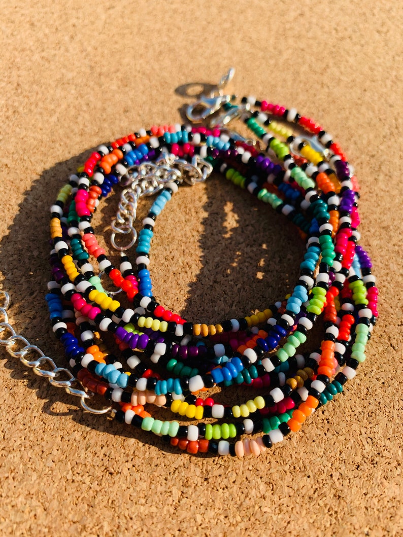 Colorful patterned choker six colors
