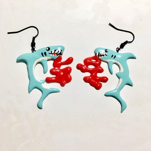 Webwear Rubber Shark Earrings