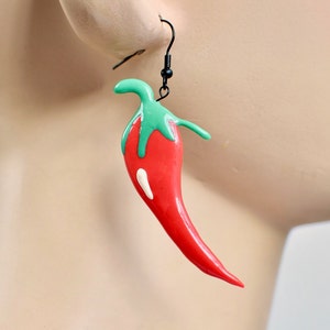 Webwear Chili Pepper Earrings Latex Rubber