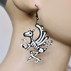 Webwear Pegasus Skeleton Earring Latex Rubber