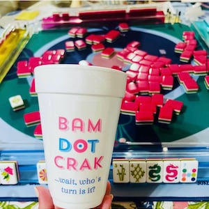Mahjong Themed Styrofoam Cups