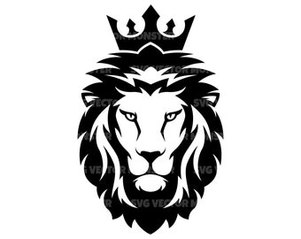 Download Lion With Crown Svg Etsy