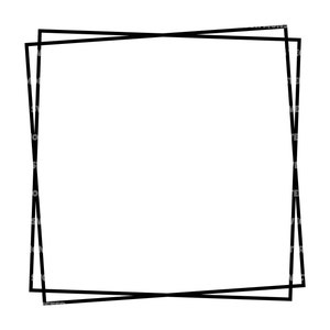 Dubbel vierkant frame Svg, vierkant monogram Svg, vierkante krans Svg, vierkante rand Svg. Vector gesneden bestand Cricut, silhouet, Pdf Png Eps Dxf.