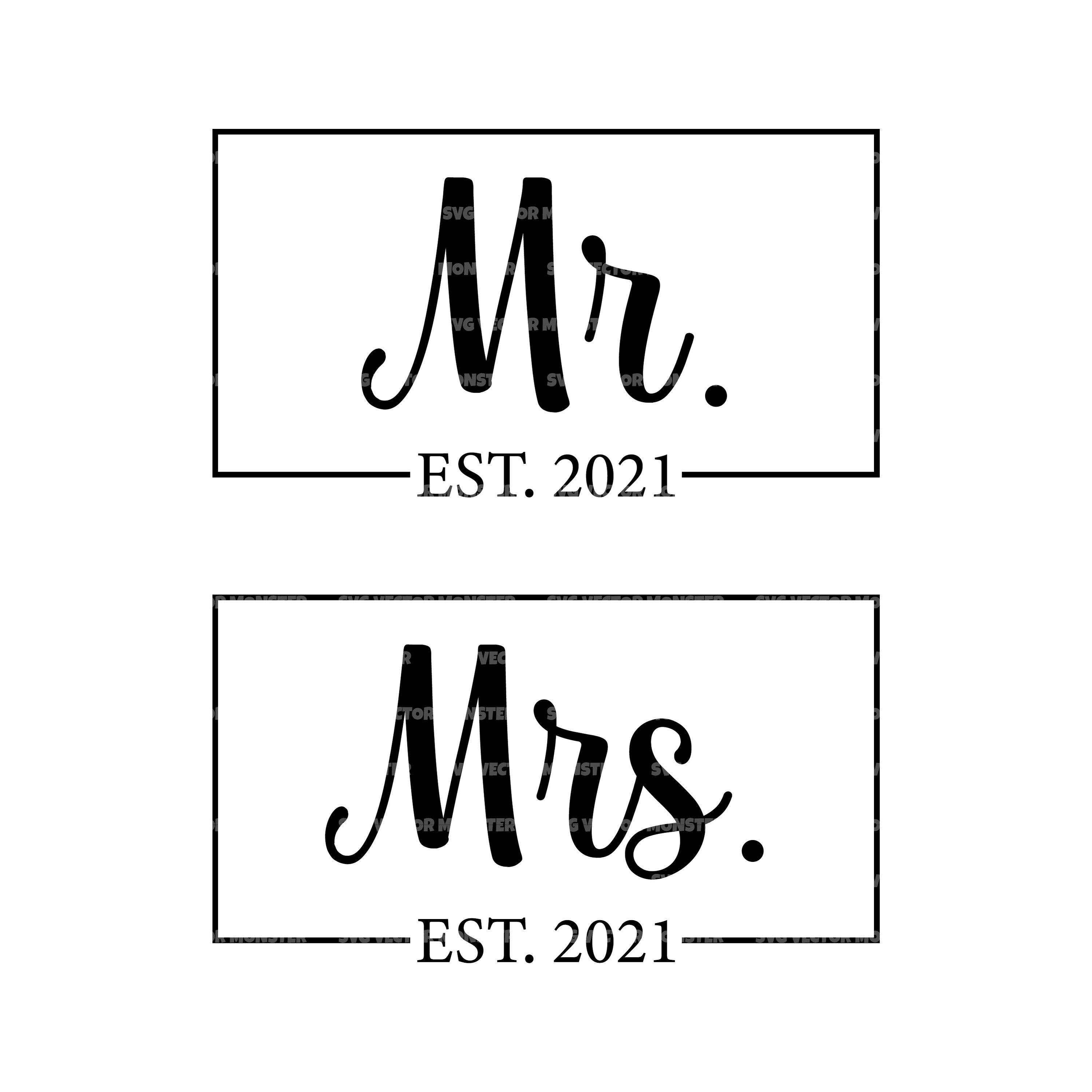 Mr And Mrs Est Svg Png Pdf Cricut Silhouette Cricut Etsy | My XXX Hot Girl