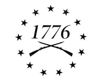 1776 Union Svg, 13 Stars in Circle Svg, Betsy Ross Svg, Independence Day. Vector Cut file for Cricut, Silhouette, Pdf Png Dxf.