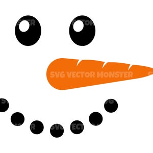 Schneemann Gesicht SVG. Vektor Datei für Cricut, Silhouette, Pdf Png Eps Dxf, Aufkleber, Aufkleber, Vinyl, Pin