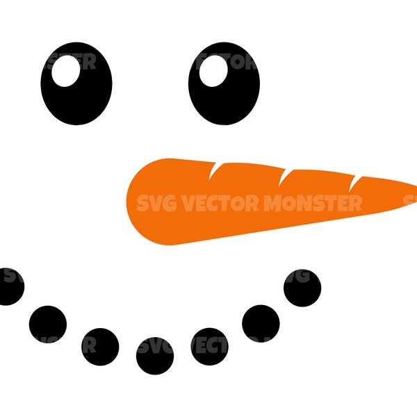 Snowman Face Svg Etsy
