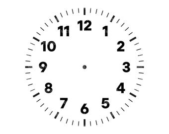 Clock Face Svg, Clock Face Png, Clock Numbers Svg, Clock Numerals, Horloge, Time. Vector Cut file Cricut, Silhouette, Pdf Png Dxf.