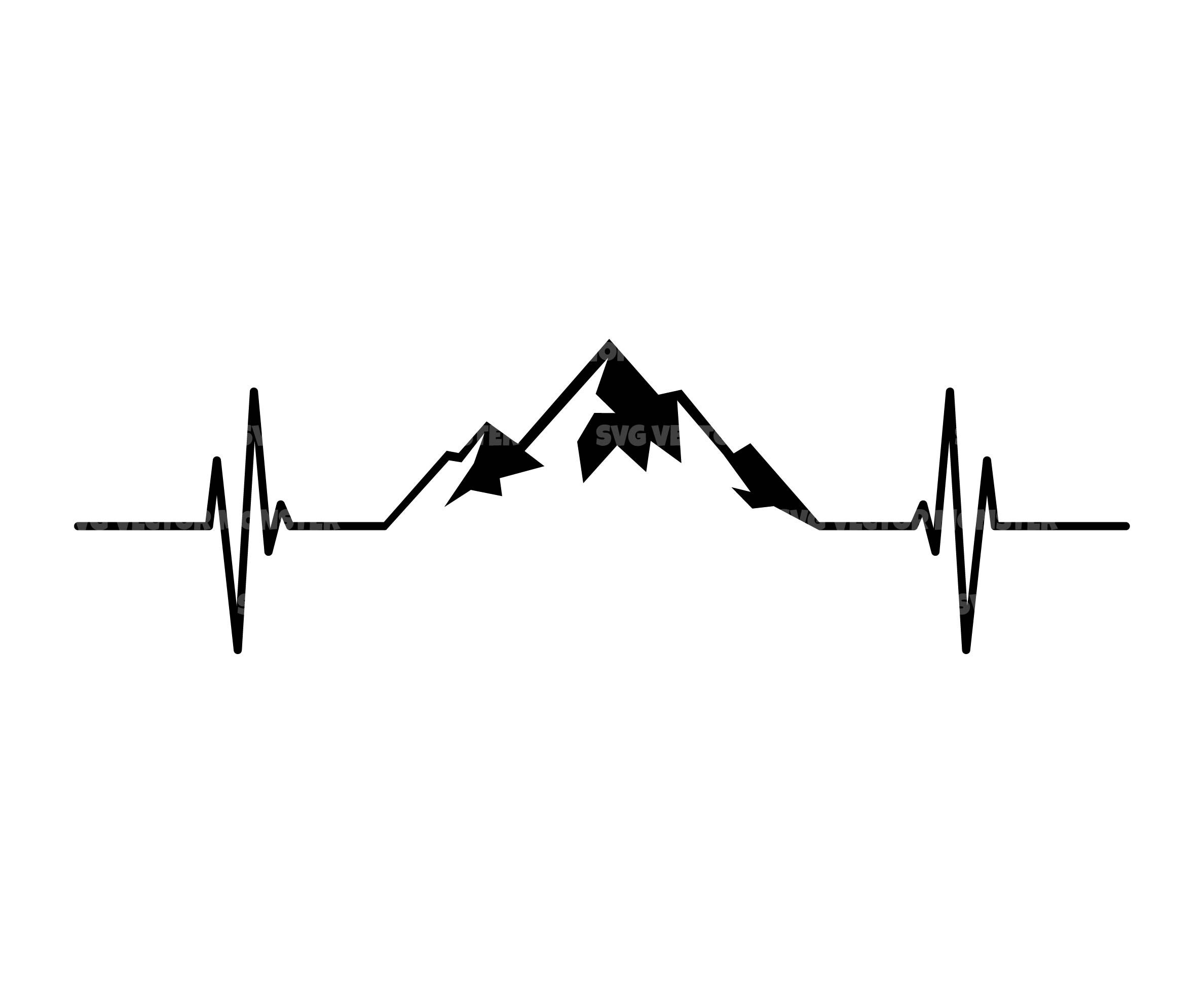 Mountain Svg Heartbeat Svg Adventure Outdoor Camping - Etsy Singapore