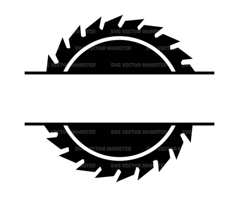 Saw Blade Split Name Frame Svg Saw Blade Monogram Svg Logger - Etsy Canada