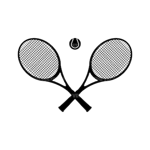 Tennisschläger SVG, Tennis Ball Vektor geschnitten Datei für Cricut, Silhouette, Pdf Png Eps Dxf, Aufkleber, Aufkleber, Vinyl, Pin