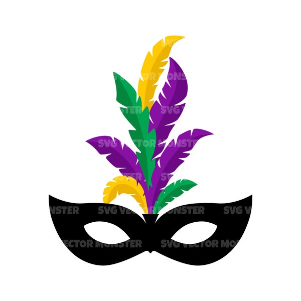 Mardi Gras Mask Svg, Carnival Mask Svg, Festival Mask, Vector Cut file for Cricut, Silhouette, Pdf Png Eps Dxf, Decal, Sticker, Vinyl, Pin