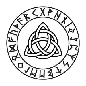 Triquetra Svg, Celtic Knot Svg, Viking Runes, Valhalla, Nordic Symbol. Vector Cut file Cricut, Silhouette, Pdf Png Dxf.