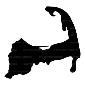 Cape Cod Karte, USA, USA, USA, Landkarte, USA, USA Vektor Cut Datei für Cricut, Silhouette, Pdf Png Eps Dxf, Aufkleber, Aufkleber, Vinyl.