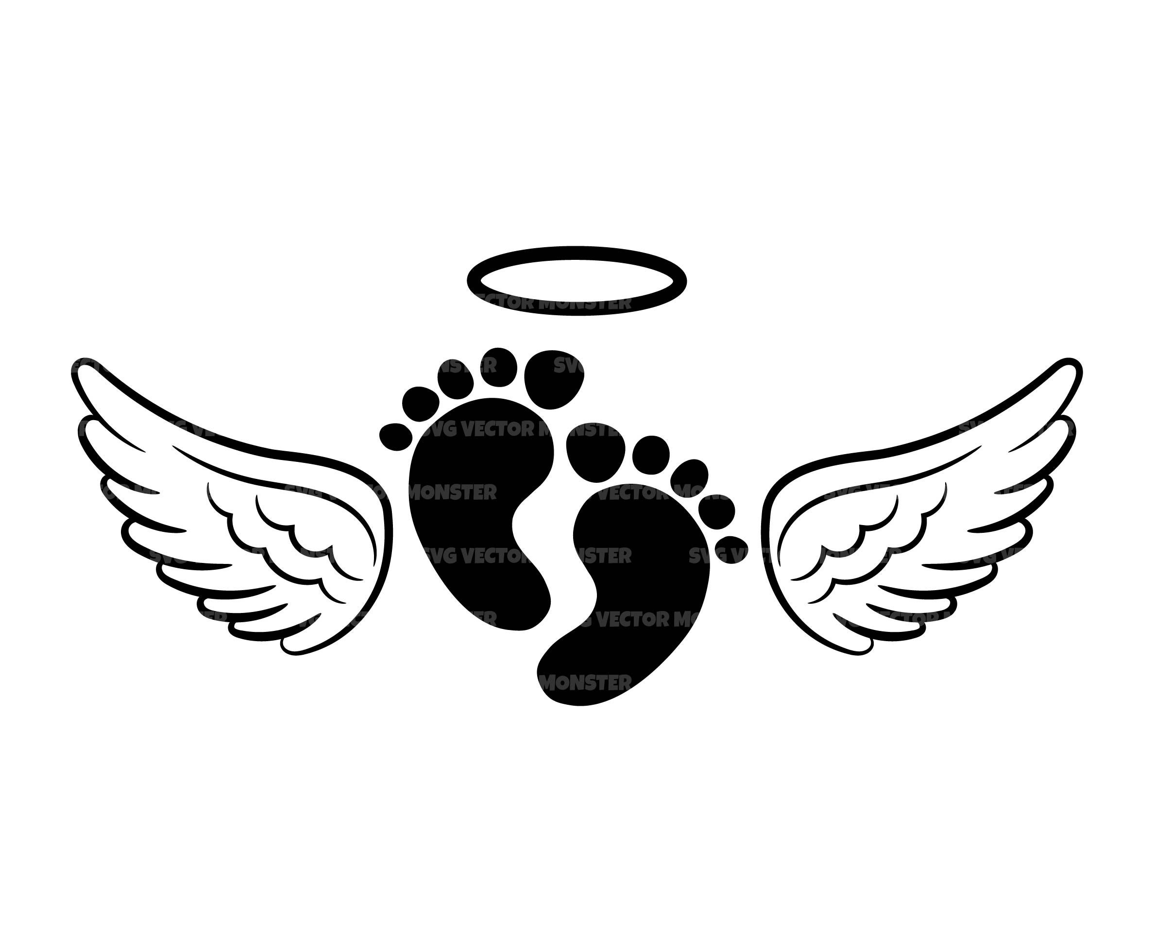 Baby Loss Memorial Svg Angel Wings and Halo Infant Loss Svg - Etsy Canada