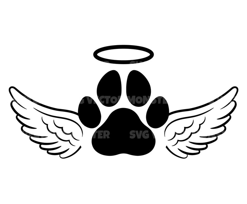 Pet Memorial Svg Pet Loss Svg Dog Memorial Svg Paw Print Etsy