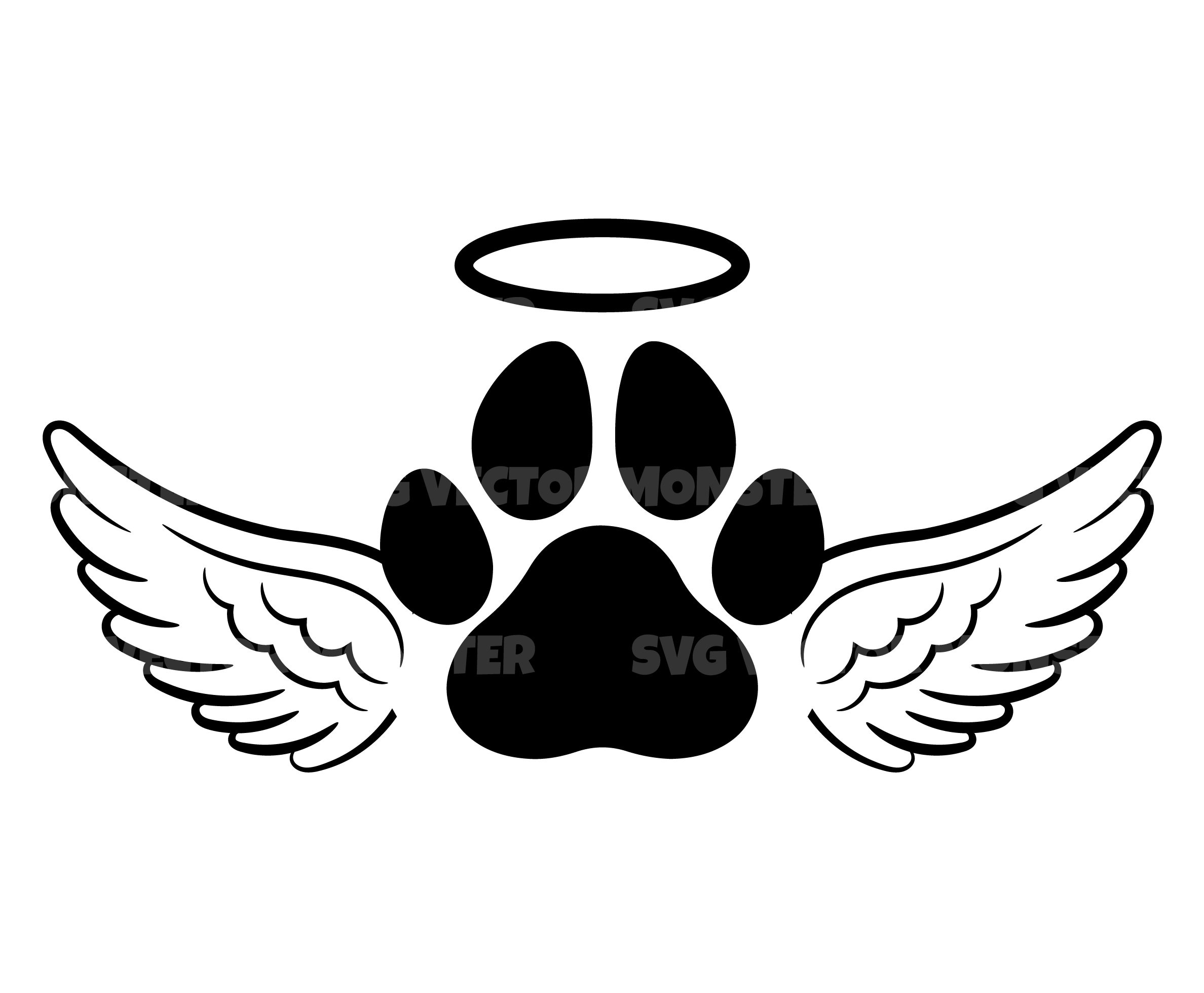 Pet Memorial Svg Pet Loss Svg Dog Memorial Svg Paw Print Etsy