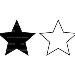 Star Svg, Star Outline Svg, Star Clip Art, Star Png, Star Vector, Star Cut File, Star Cricut, Star Silhouette, Star Print, Pdf Png Eps Dxf.
