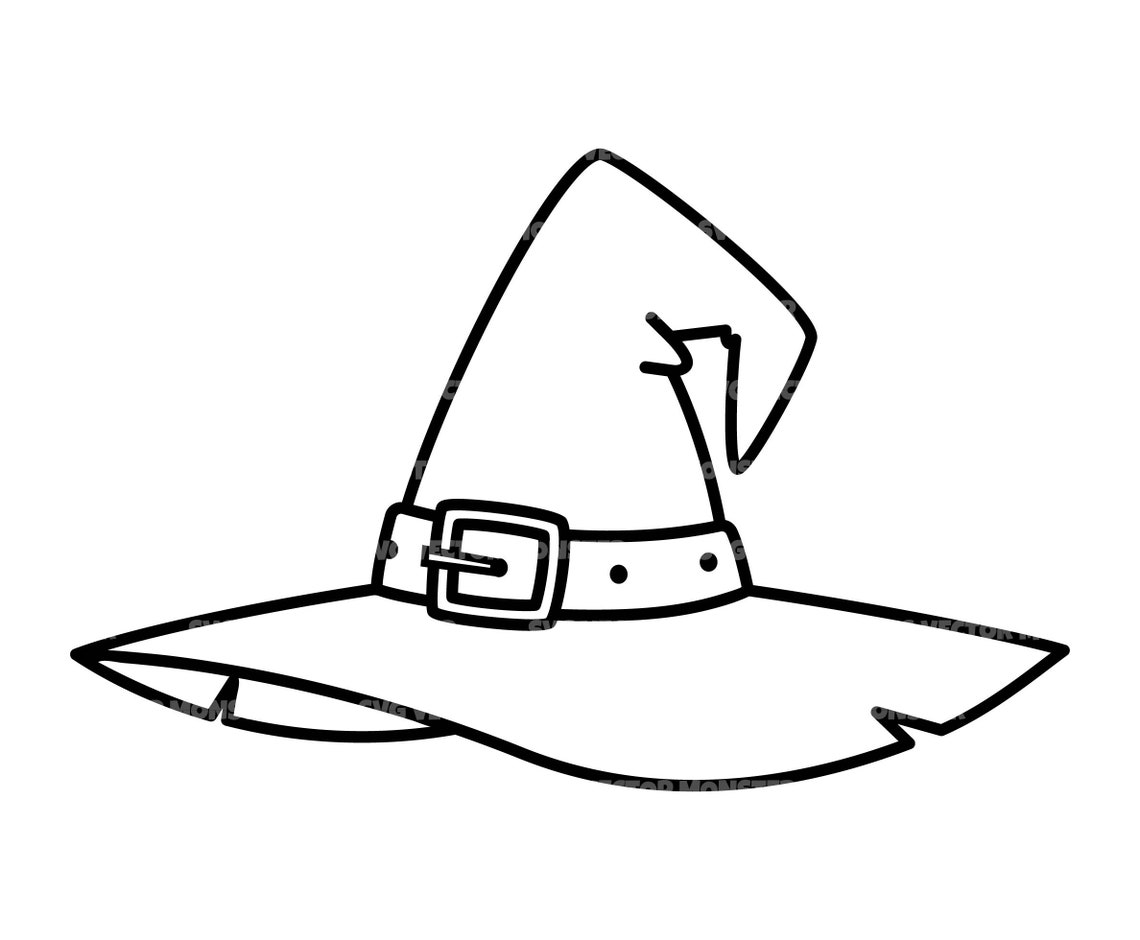Witch Hat Svg Wizard Hat Svg Happy Halloween Svg. Vector Cut - Etsy