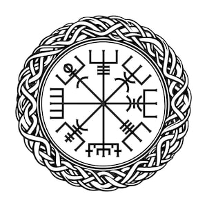 Vegvisir Svg, Viking Compass Svg, Valhalla, Símbolo nórdico, Signo escandinavo. Archivo de corte vectorial Cricut, silueta, Pdf Png Dxf.