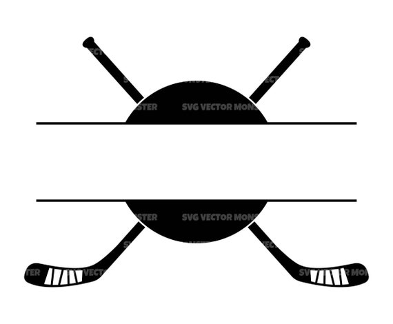 Two crossed hockey sticks Royalty Free Vector Image